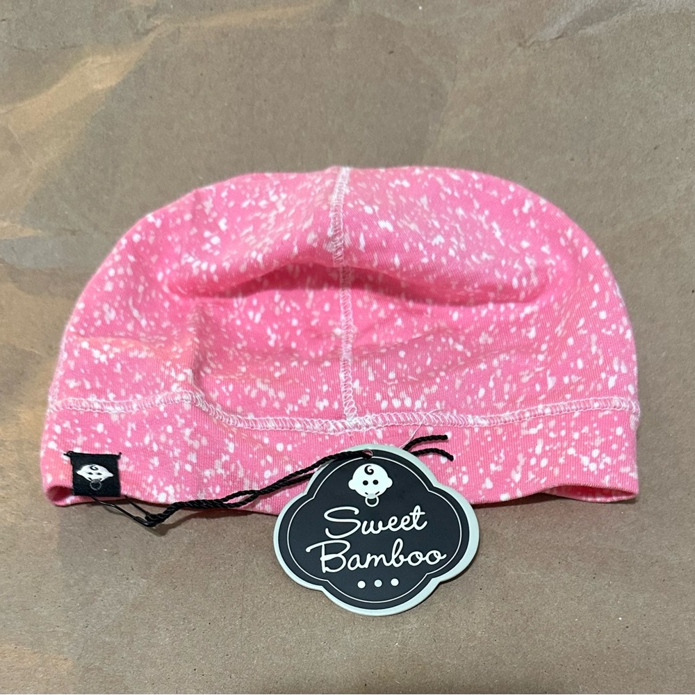 Sweet Bamboo Pink Speckle Kids Beanie